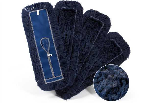 24-Inch Washable Dust Mop Heads 4 Pack – Cloth No-Cling, iDeaology-0