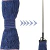Commercial String Mop Head ZOEYES 4 Loop End Duty 6 Inch Blue-5